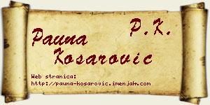 Pauna Košarović vizit kartica